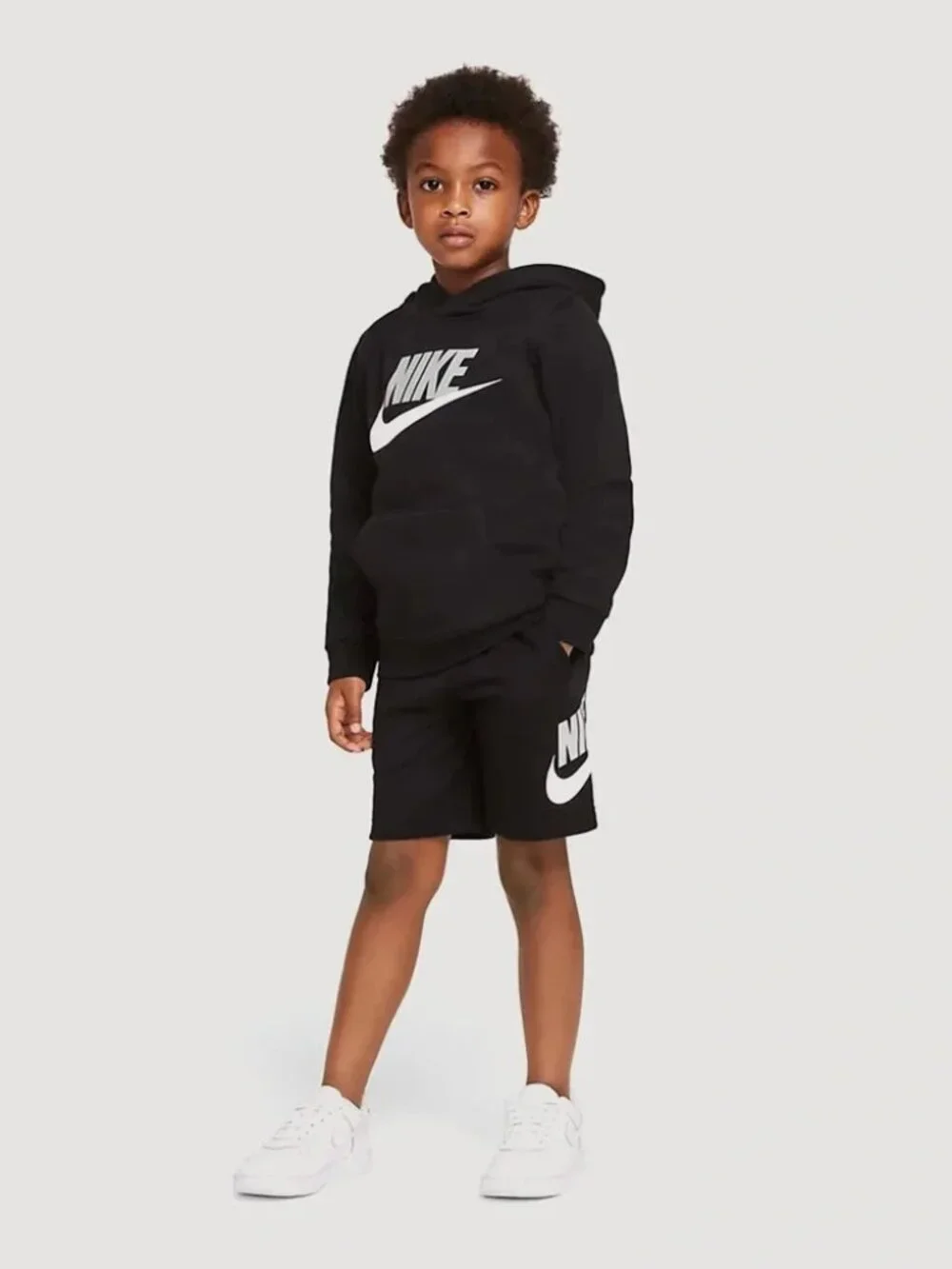 🤑EU Nike Kids' Club Fleece French Terry Black Shorts🤑